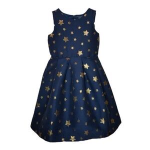 Lands End Navy Dress with Gold Stars